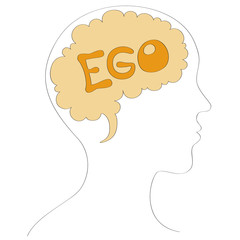 Human ego vector illustration