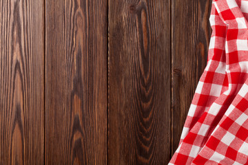 Kitchen table with red towel
