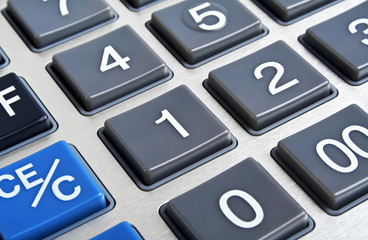 Closeup image of calculator keyboard