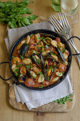 Mussel and bean stew
