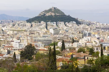 Foto op Canvas Likavitos hill. Panoramic view of Athens. Greece. © tatianasilitska