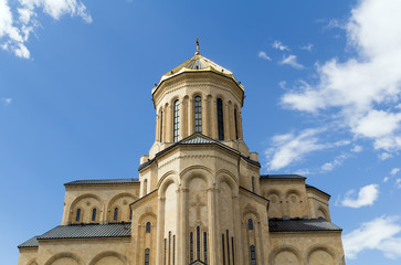 Fototapeta premium Cathedral of the Holy Trinity (Tsminda Sameba) - the main cathedral of the Georgian Orthodox Church