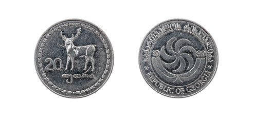 Coin 20 tetri GEL. Republic of Georgia