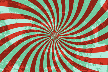 Abstract retro rays with grunge effect