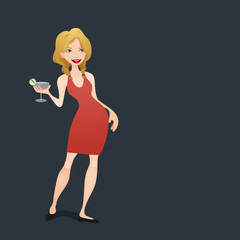 girl with a cocktail