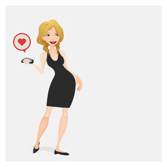 Girl holding a mobile phone