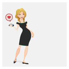 Girl holding a mobile phone