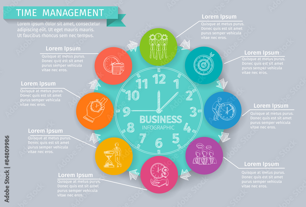 Canvas Prints time management infographics