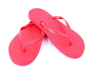 Red flip flops