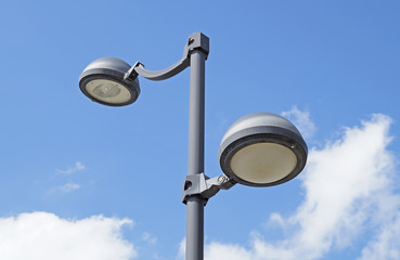 street lamp with cloudy sky