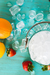 Ice cubes.
