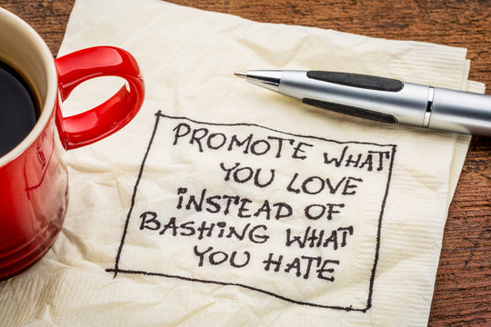 Promote what you love on napkin