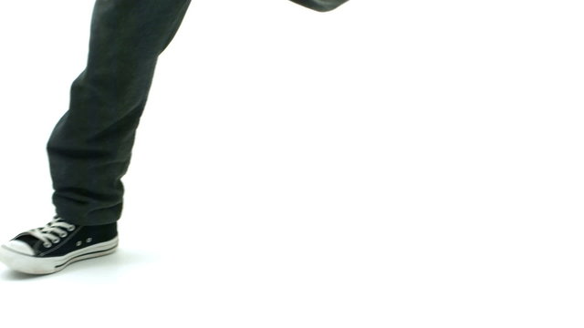 Dancers feet closeup, slow motion