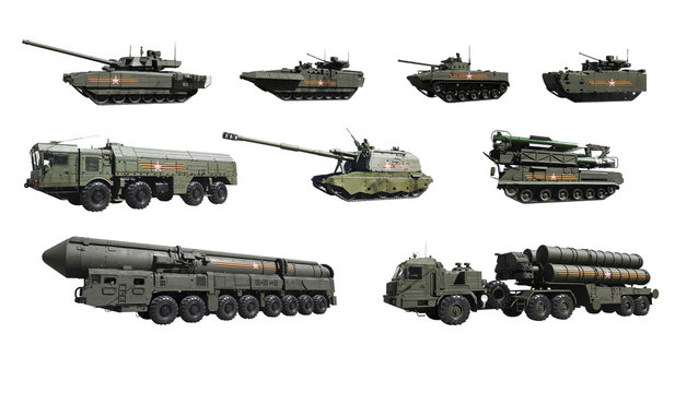 Russian military equipment participating in the parade on Red square in Moscow to commemorate the Victory in the great Patriotic war. The parade is held annually on 9 may 2015.