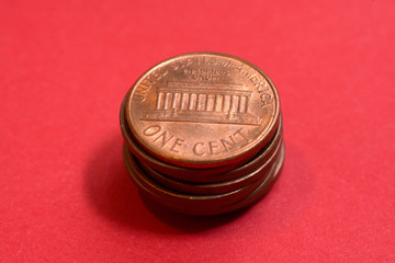 stapled US-Pennies
