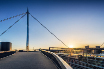 Fototapeta na wymiar The City bridge in Odense, Denmark