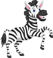 Obraz na płótnie Canvas Cute zebra cartoon