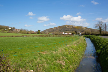 Fototapeta na wymiar Crook Peak hill Somerset countryside England UK 