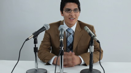 Man gives political speech