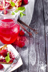 tart with ripe strawberries