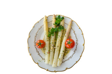 Spargel mit Tomaten und Hollandaise - 84814168