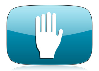 Fototapeta na wymiar stop icon hand sign