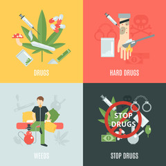 Drugs Flat Set