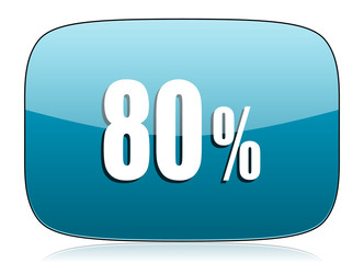 80 percent icon sale sign