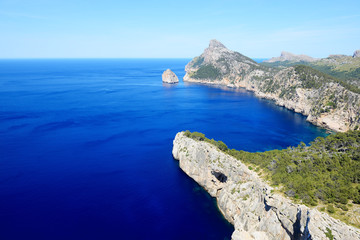 Fototapeta na wymiar The Cape Formentor in Mallorca island, Spain