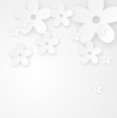 Paper floral background vector illustration