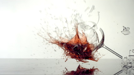 Wine glass breaking