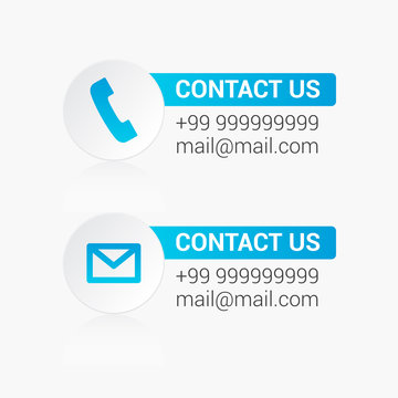 Contact Us Phone & Mail Labels 