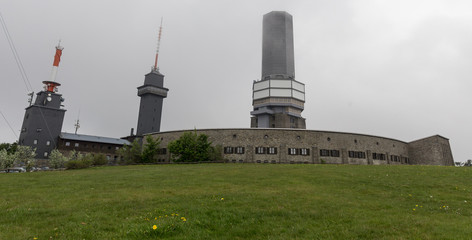 großer feldberg taunus germany near frankfurt in fog