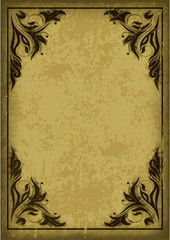 Vintage vector background in grunge style with very cracked old