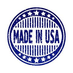 Made in USA stylish vector grunge rubber stamp.
