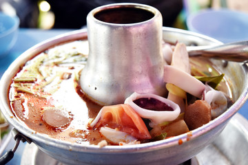 Tomyum seafood spicy.