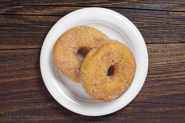 Donuts in plate