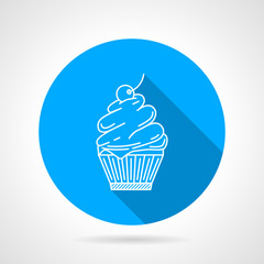 Line vector icon for muffin