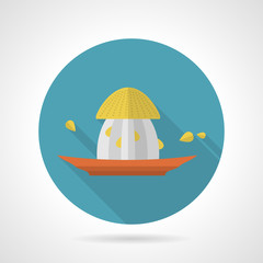 Flat color vector icon for plastic juicer