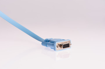 computer network cables over grey background