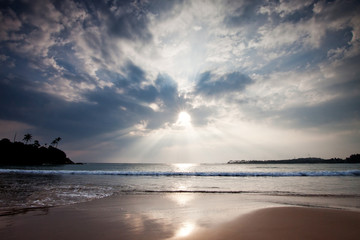 tropical beach in Sri-Lanka
