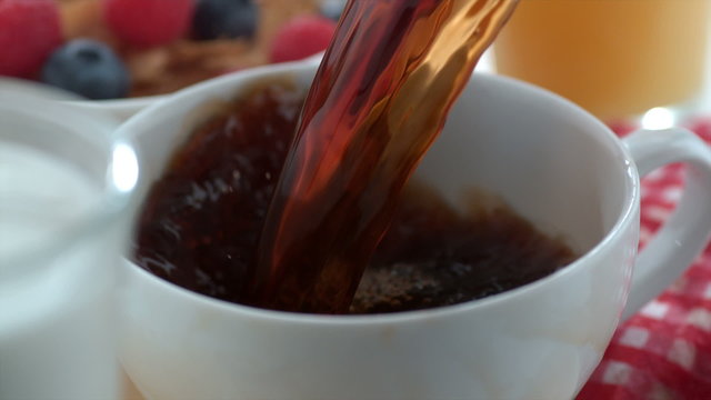 Coffee Pouring In Slow Motion