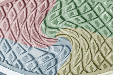 colorful shoes floor texture