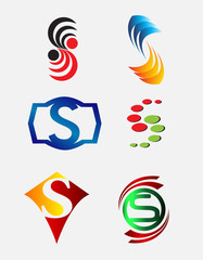 Set of Decorative Letter s - Icons Logo and Elements
