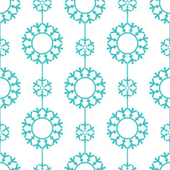 vector seamless pattern with snowflakes