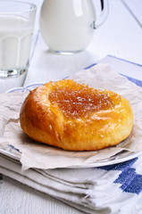 Bun with jam