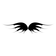 Tribal wing tatto template set