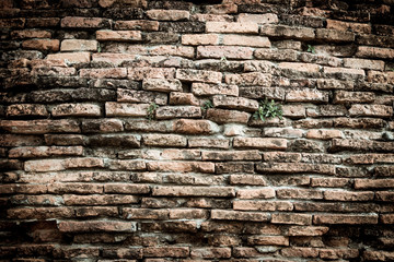Old grunge brick wall texture background