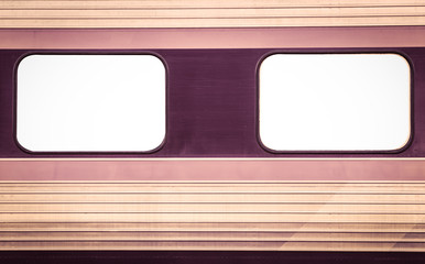 Old part of train bogie with window blank in vintage filter © pingpao
