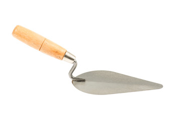 lute trowel on white background